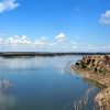 Cedar Bluff Reservoir in Trego County, western Kansas