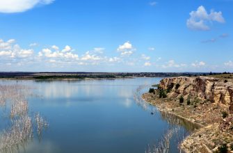 Cedar Bluff Reservoir in Trego County, western Kansas