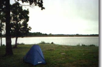 The shore and lake at Crawford State Park, Kansas