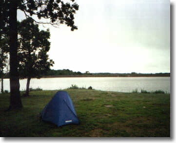 The shore and lake at Crawford State Park, Kansas