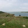 The clear blue water of Wilson Lake at the Hell Creek arm, Kansas