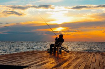Angler fishing at a lake