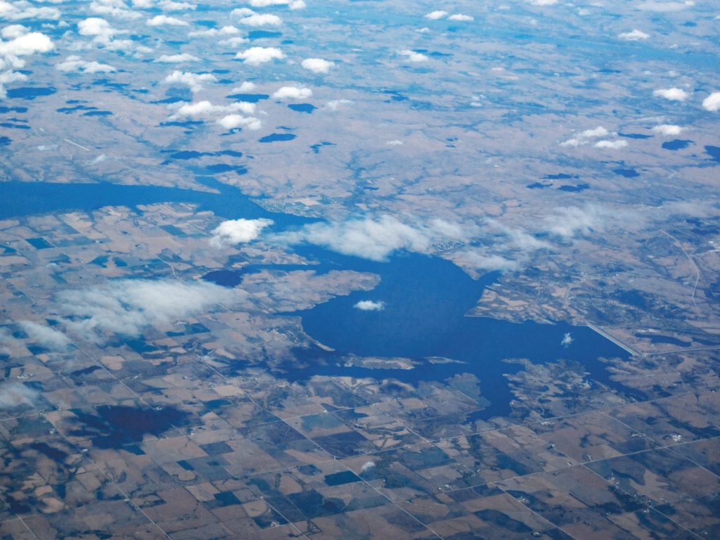 Milford Lake, the largest lake in Kansas, near Junction City