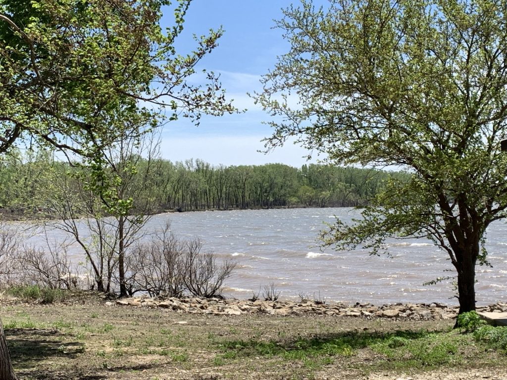 Richey Cove shoreline at Council Grove Lake in the Flint Hills, Kansas