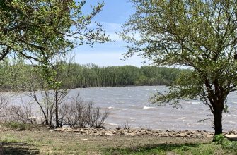 Richey Cove shoreline at Council Grove Lake in the Flint Hills, Kansas