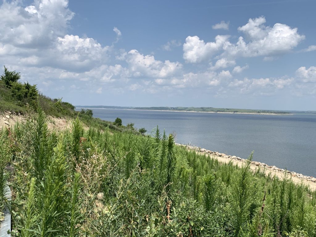 Tuttle Creek Lake, the second-largest lake in Kansas, near Manhattan